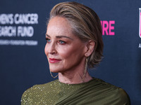 American actress Sharon Stone arrives at The Women's Cancer Research Fund's An Unforgettable Evening Benefit Gala 2023 held at the Beverly W...