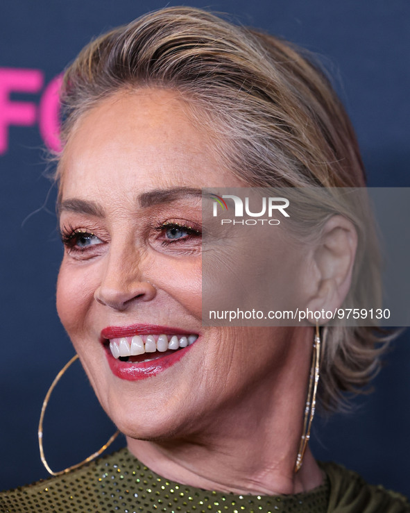 American actress Sharon Stone arrives at The Women's Cancer Research Fund's An Unforgettable Evening Benefit Gala 2023 held at the Beverly W...