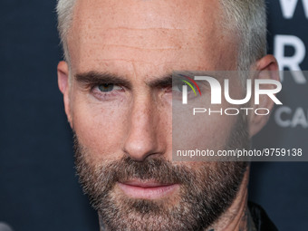 American singer and songwriter Adam Levine of American pop rock band Maroon 5 arrives at The Women's Cancer Research Fund's An Unforgettable...