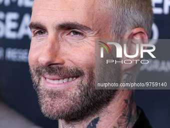 American singer and songwriter Adam Levine of American pop rock band Maroon 5 arrives at The Women's Cancer Research Fund's An Unforgettable...