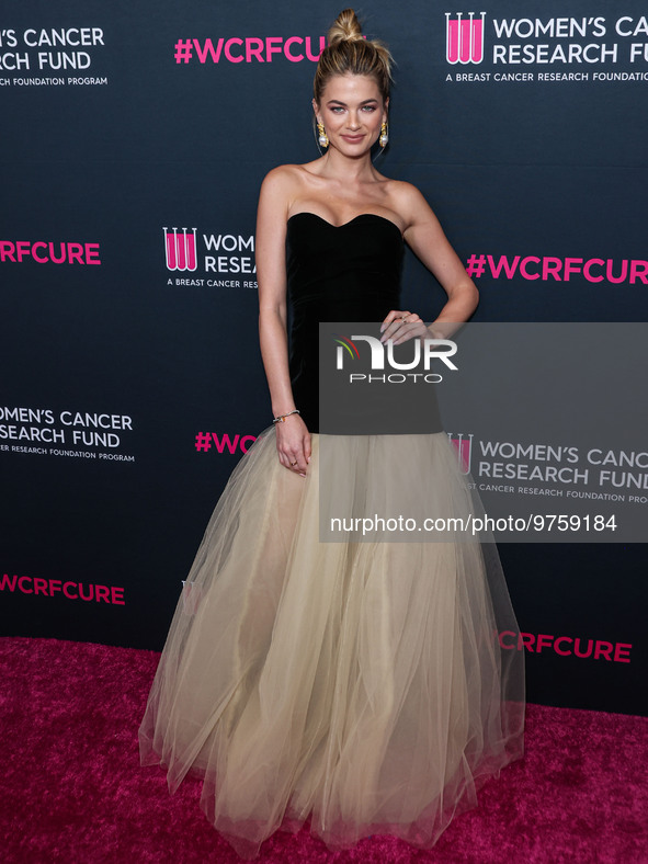 Australian model Megan Blake Irwin arrives at The Women's Cancer Research Fund's An Unforgettable Evening Benefit Gala 2023 held at the Beve...