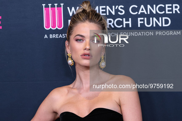 Australian model Megan Blake Irwin arrives at The Women's Cancer Research Fund's An Unforgettable Evening Benefit Gala 2023 held at the Beve...