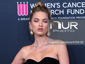 Australian model Megan Blake Irwin arrives at The Women's Cancer Research Fund's An Unforgettable Evening Benefit Gala 2023 held at the Beve...