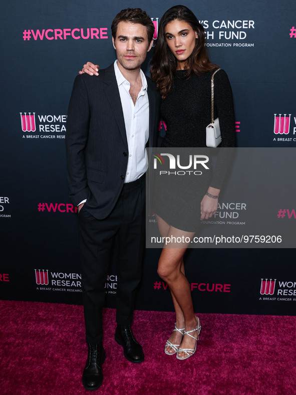 American actor, director and producer Paul Wesley and Natalie Kuckenburg arrive at The Women's Cancer Research Fund's An Unforgettable Eveni...