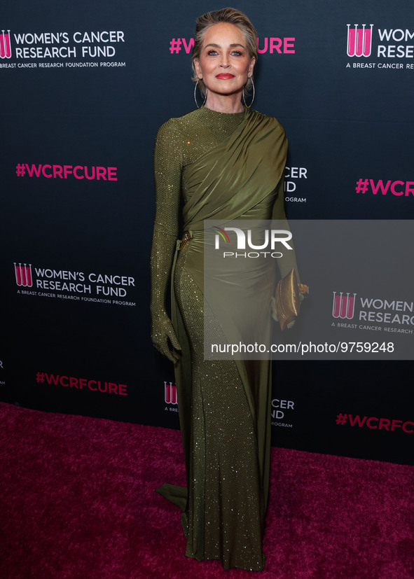 American actress Sharon Stone arrives at The Women's Cancer Research Fund's An Unforgettable Evening Benefit Gala 2023 held at the Beverly W...