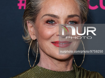 American actress Sharon Stone arrives at The Women's Cancer Research Fund's An Unforgettable Evening Benefit Gala 2023 held at the Beverly W...