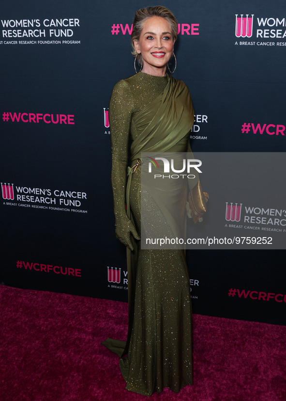 American actress Sharon Stone arrives at The Women's Cancer Research Fund's An Unforgettable Evening Benefit Gala 2023 held at the Beverly W...