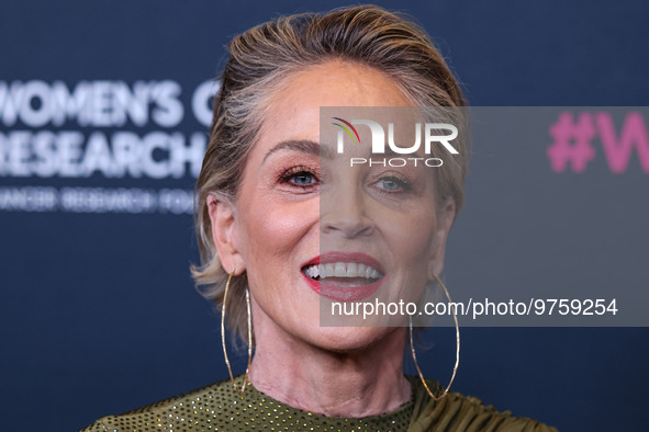 American actress Sharon Stone arrives at The Women's Cancer Research Fund's An Unforgettable Evening Benefit Gala 2023 held at the Beverly W...