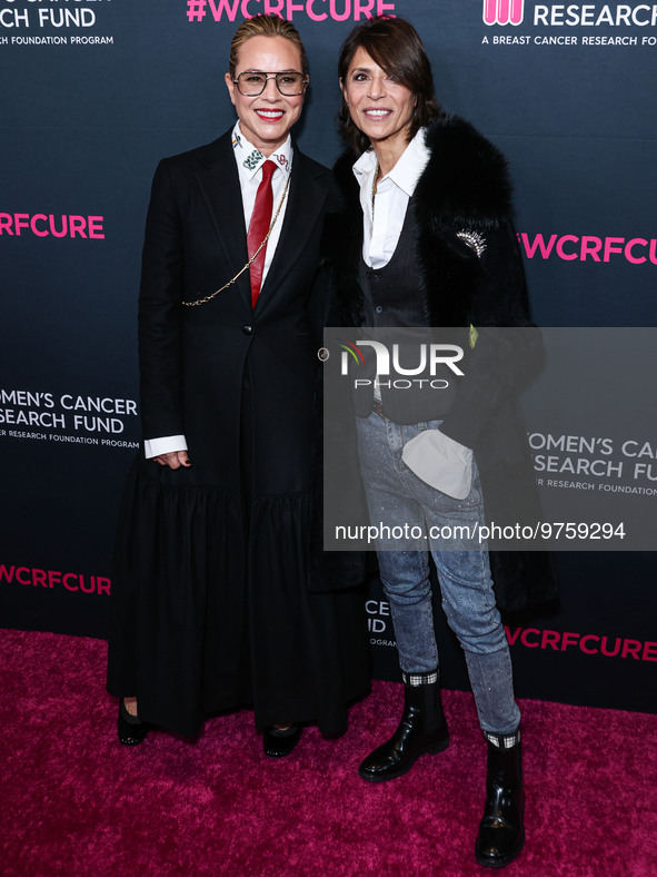 Maria Bello and girlfriend Dominique Crenn arrive at The Women's Cancer Research Fund's An Unforgettable Evening Benefit Gala 2023 held at t...