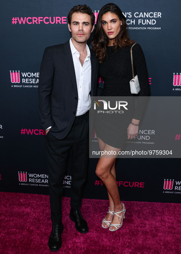 American actor, director and producer Paul Wesley and Natalie Kuckenburg arrive at The Women's Cancer Research Fund's An Unforgettable Eveni...