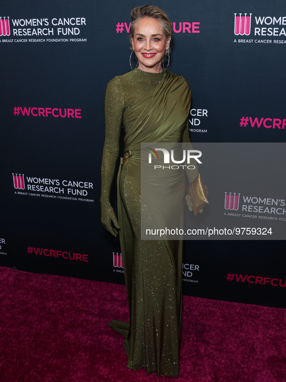 American actress Sharon Stone arrives at The Women's Cancer Research Fund's An Unforgettable Evening Benefit Gala 2023 held at the Beverly W...