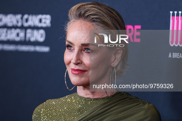 American actress Sharon Stone arrives at The Women's Cancer Research Fund's An Unforgettable Evening Benefit Gala 2023 held at the Beverly W...