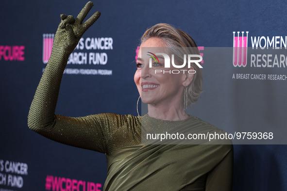 American actress Sharon Stone arrives at The Women's Cancer Research Fund's An Unforgettable Evening Benefit Gala 2023 held at the Beverly W...