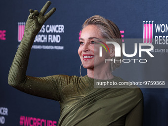 American actress Sharon Stone arrives at The Women's Cancer Research Fund's An Unforgettable Evening Benefit Gala 2023 held at the Beverly W...