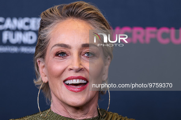 American actress Sharon Stone arrives at The Women's Cancer Research Fund's An Unforgettable Evening Benefit Gala 2023 held at the Beverly W...