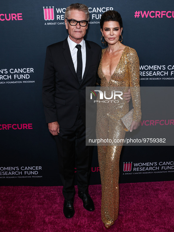 American actor, author and entrepreneur Harry Hamlin and wife/American actress, television personality and model Lisa Rinna arrive at The Wo...