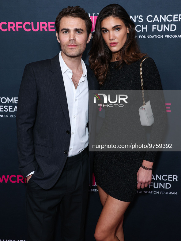 American actor, director and producer Paul Wesley and Natalie Kuckenburg arrive at The Women's Cancer Research Fund's An Unforgettable Eveni...