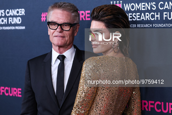 American actor, author and entrepreneur Harry Hamlin and wife/American actress, television personality and model Lisa Rinna arrive at The Wo...