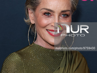 American actress Sharon Stone arrives at The Women's Cancer Research Fund's An Unforgettable Evening Benefit Gala 2023 held at the Beverly W...