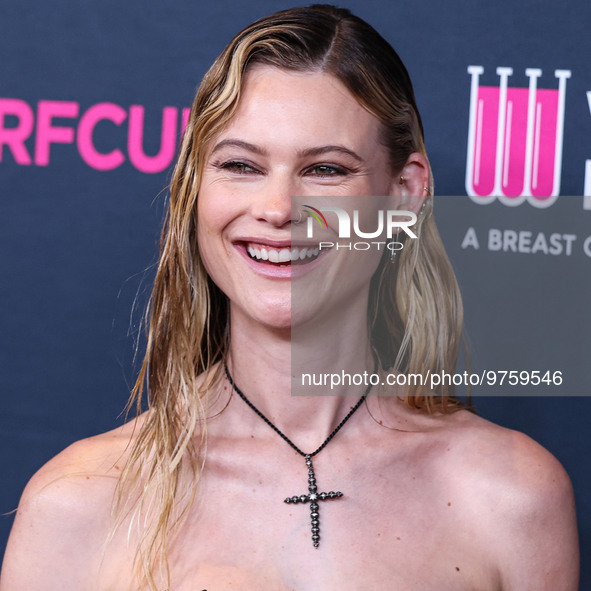 Namibian model Behati Prinsloo arrives at The Women's Cancer Research Fund's An Unforgettable Evening Benefit Gala 2023 held at the Beverly...