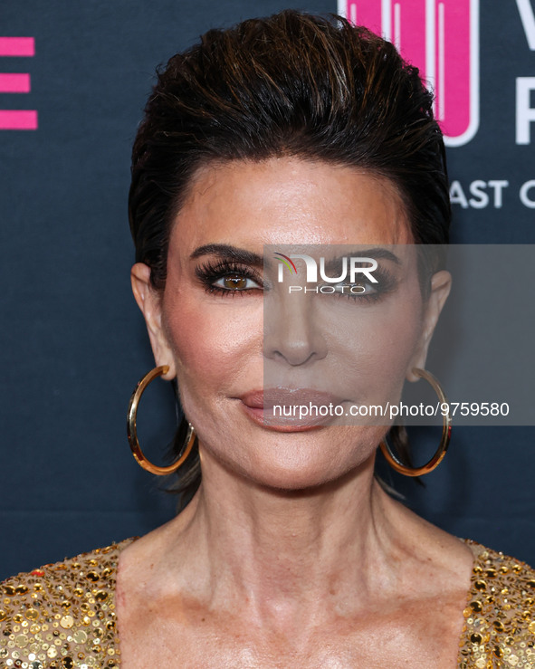 American actress, television personality and model Lisa Rinna arrives at The Women's Cancer Research Fund's An Unforgettable Evening Benefit...