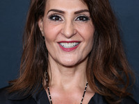 Canadian actress, director, producer and screenwriter Nia Vardalos arrives at The Women's Cancer Research Fund's An Unforgettable Evening Be...