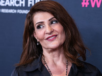 Canadian actress, director, producer and screenwriter Nia Vardalos arrives at The Women's Cancer Research Fund's An Unforgettable Evening Be...