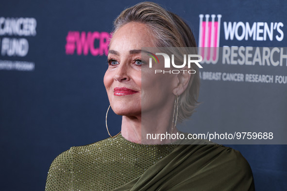 American actress Sharon Stone arrives at The Women's Cancer Research Fund's An Unforgettable Evening Benefit Gala 2023 held at the Beverly W...