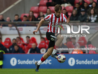 Sunderland's Jack Clarke during the Sky Bet Championship match between Sunderland and Luton Town at the Stadium Of Light, Sunderland on Satu...