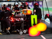 77 BOTTAS Valtteri (fin), Alfa Romeo F1 Team Stake C43, action pitstop during the Formula 1 STC Saudi Arabian Grand Prix 2023, 2nd round of...