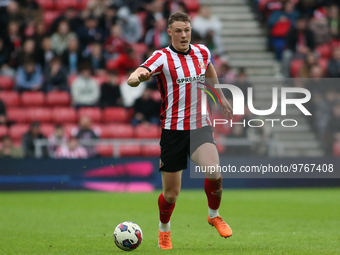 Sunderland's Daniel Ballard during the Sky Bet Championship match between Sunderland and Luton Town at the Stadium Of Light, Sunderland on S...