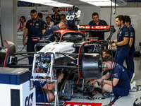 Scuderia AlphaTauri AT04, mechanics working on the car in the garage during the Formula 1 STC Saudi Arabian Grand Prix 2023, 2nd round of th...