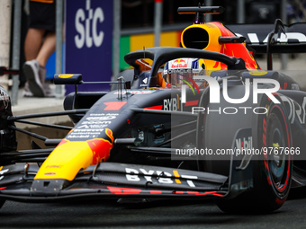 01 VERSTAPPEN Max (nld), Red Bull Racing RB19, action during the Formula 1 STC Saudi Arabian Grand Prix 2023, 2nd round of the 2023 Formula...