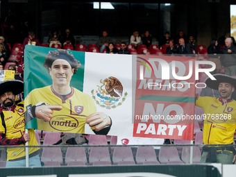 Supporters of Guillermo Ochoa of US Salernitana during the Serie A match between US Salernitana and Bologna FC at Stadio Arechi, Salerno, It...