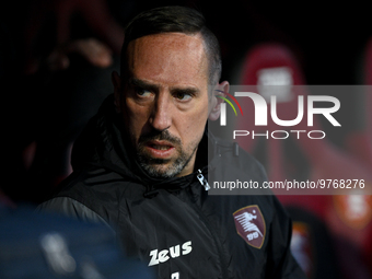 Franck Ribery of US Salernitana looks on during the Serie A match between US Salernitana and Bologna FC at Stadio Arechi, Salerno, Italy on...