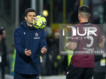 Thiago Motta manager of Bologna FC during the Serie A match between US Salernitana and Bologna FC at Stadio Arechi, Salerno, Italy on March...