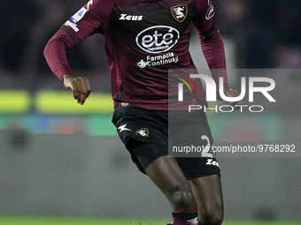 Boulaye Dia of US Salernitana during the Serie A match between US Salernitana and Bologna FC at Stadio Arechi, Salerno, Italy on March 18, 2...