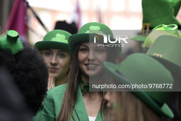 Madrid celebrates St Patrick?s day with a massive parade composed of 300 pipers on 18th March, 2023. 