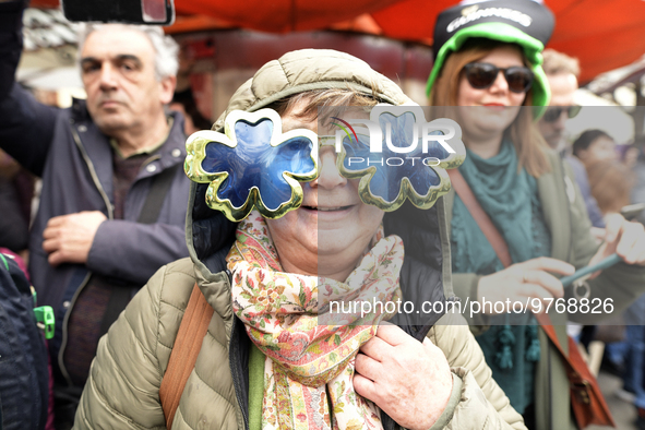 Madrid celebrates St Patrick?s day with a massive parade composed of 300 pipers on 18th March, 2023. 