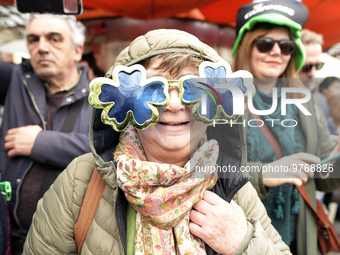 Madrid celebrates St Patrick?s day with a massive parade composed of 300 pipers on 18th March, 2023. (