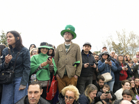 Madrid celebrates St Patrick?s day with a massive parade composed of 300 pipers on 18th March, 2023. (