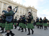 Madrid celebrates St Patrick?s day with a massive parade composed of 300 pipers on 18th March, 2023. (