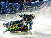 Luca Bauer (48) in action during the Ice Speedway Gladiators World Championship Final 1 at Max-Aicher-Arena, Inzell, Germany on Saturday 18t...