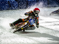 Markus Jell (82) in action during the Ice Speedway Gladiators World Championship Final 1 at Max-Aicher-Arena, Inzell, Germany on Saturday 18...