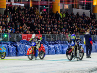 The start of the Final: (l-r) Luca Bauer (48) (Yellow), Harald Simon (50) (White), Martin Haarahiltunen (199) (Blue) and Franz Zorn (100) (R...