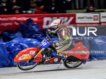 Harald Simon (50) in the grand final during the Ice Speedway Gladiators World Championship Final 1 at Max-Aicher-Arena, Inzell, Germany on S...