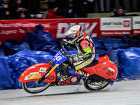 Harald Simon (50) in the grand final during the Ice Speedway Gladiators World Championship Final 1 at Max-Aicher-Arena, Inzell, Germany on S...