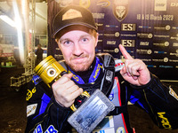 Martin Haarahiltinen winner of Final 1 during the Ice Speedway Gladiators World Championship Final 1 at Max-Aicher-Arena, Inzell, Germany on...