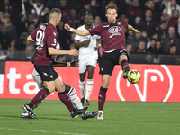 Emil Bohinen of US Salernitana  in action  during the Serie A match between US Salernitana 1919 v  Bologna FC  at Arechi  Stadium  (