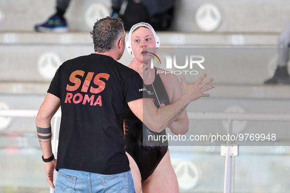 Lavinia Papi (SIS Roma) during the Waterpolo Italian Serie A1 Women match SIS Roma vs RN Bologna on March 18, 2023 at the Polo Acquatico Fre...